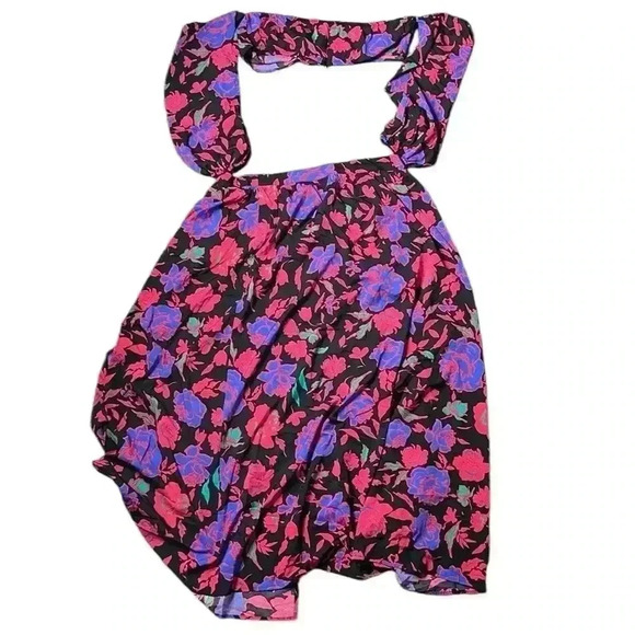 SHEIN Floral Split Maxi Boho Multicolor Skirt Set Size 2XL - Picture 2 of 12